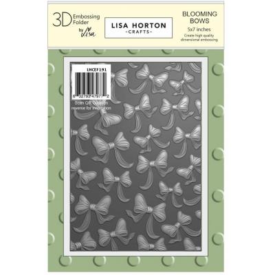 Lisa Horton Crafts 3D Embossing Folder -  Blooming Bows